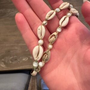 Cowrie shell choker necklace